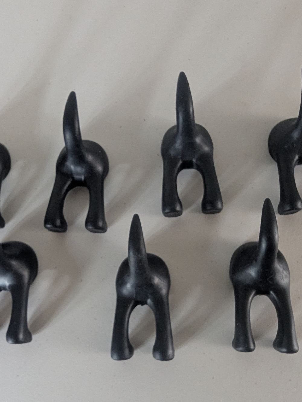 IKEA Dog Tail Wall Hooks Black Set 7 Modern Wall Hooks Entryway Kids Room Decor